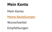 Meine Bestellungen