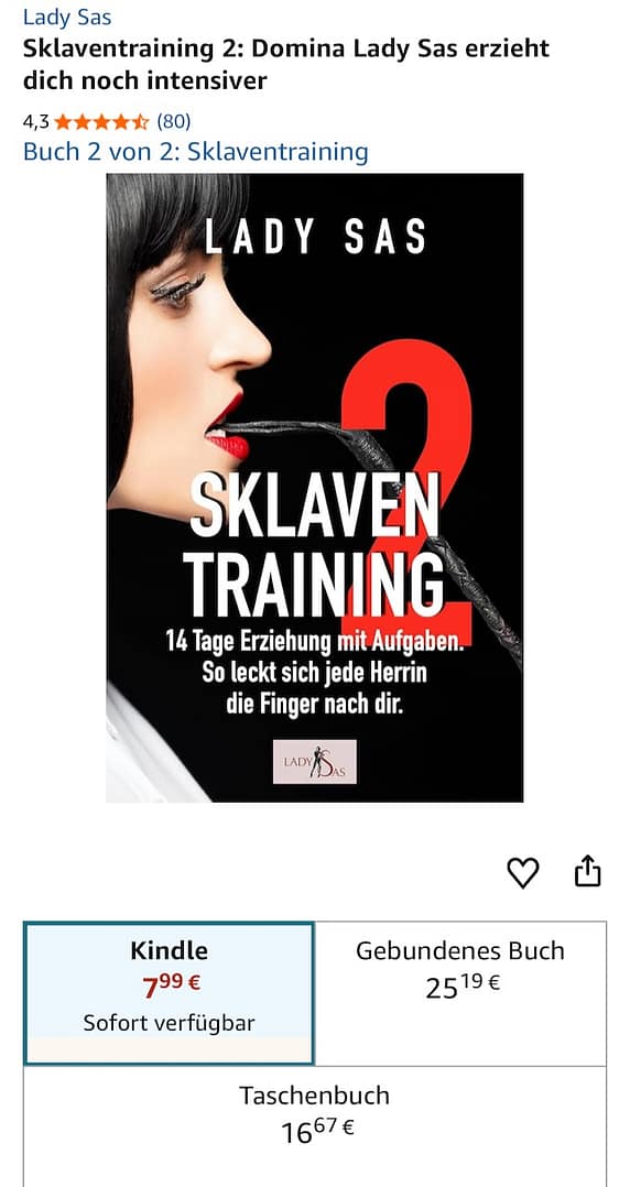 Sklaventraining 2, Kindle, Lady Sas