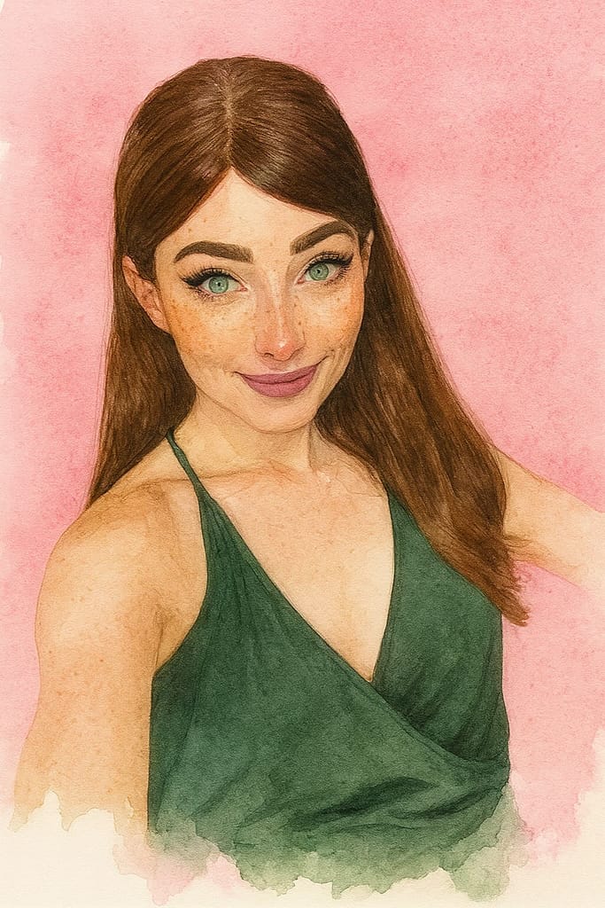 Natalie Mars Art: kunstvoll illustriert. Portrait.