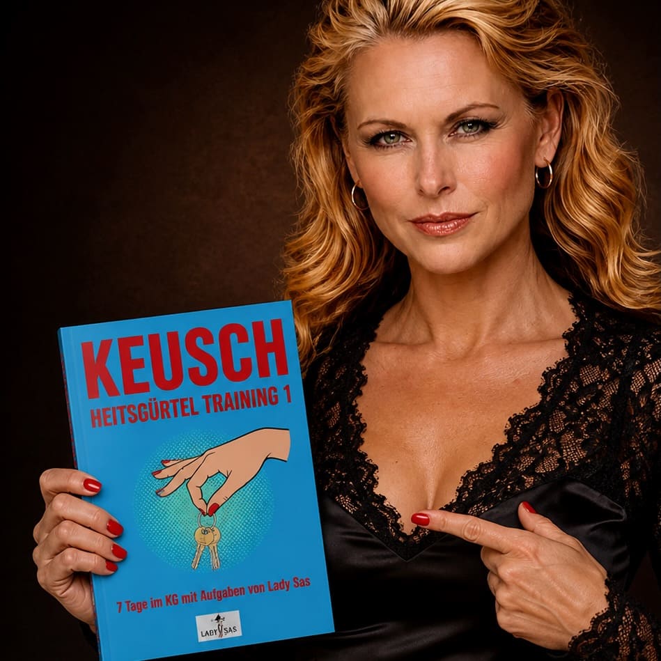 Lady Sas präsentiert ihr Buch "Keuschheitsgürteltraining 1"