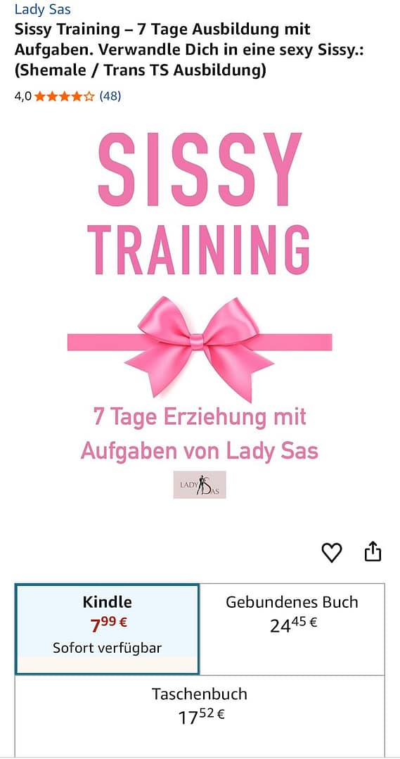 Sissy Training Buch von Lady Sas