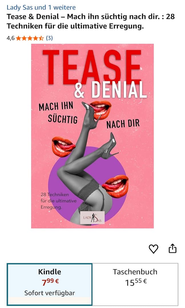Tease and Denial Buch, Kindle, Lady Sas