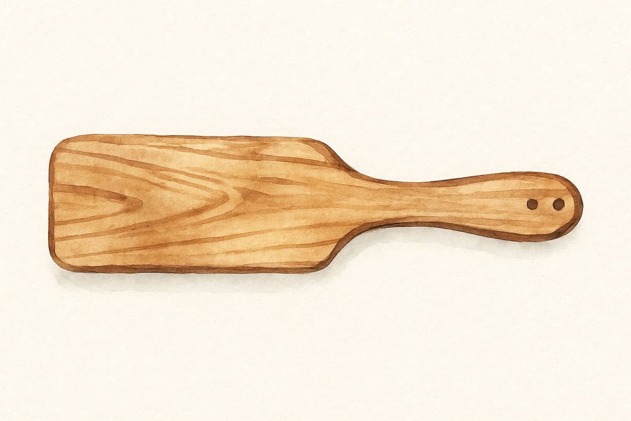 Spanking im BDSM – Symbolbild eines Holzpaddels.